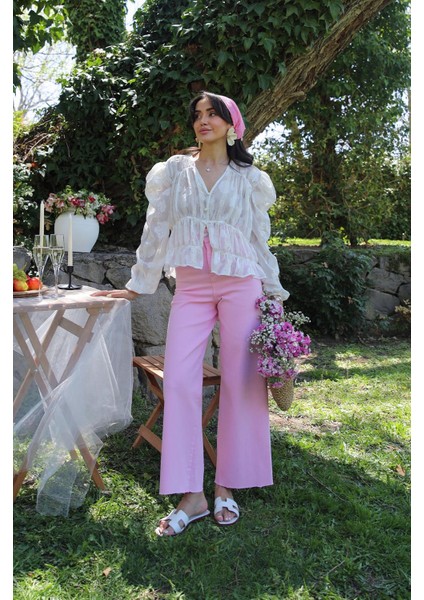 Pembe Cropped Flare Jean