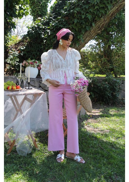 Pembe Cropped Flare Jean