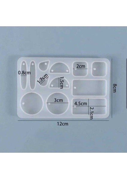 Epoksi Silikon Kalıp Çoklu Küpe ve Kolye Kalıbı 8X12 cm fiyatları