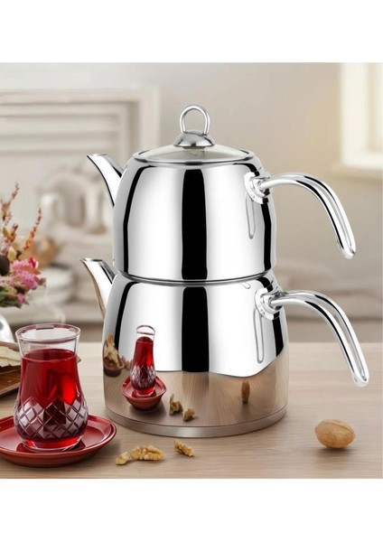 Lines L-3083 Yıldız Aile Boy Çelik Çaydanlık