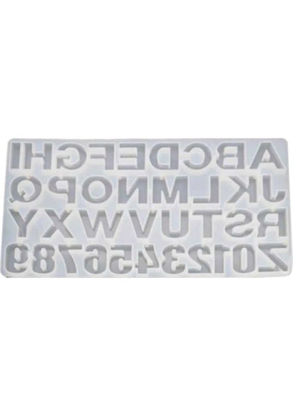 Epoksi Silikon Kalıp Büyük Harfler ve Rakamlar Kalıbı-36 Lı