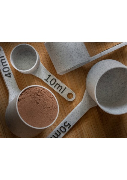 5’li Ölçü Kaşığı Seti - 3D Baskı Mutfak Ölçüm Aparatı (10-100 Ml)