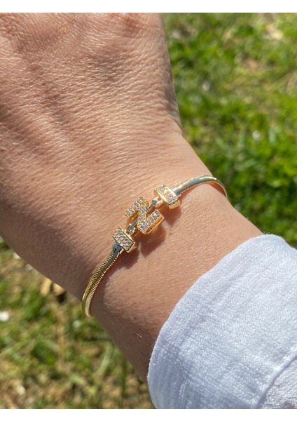 Z Harfi Harf Bileklik Zirkon Taşlı Altın Renk fırsatları