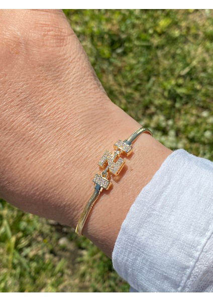 Z Harfi Harf Bileklik Zirkon Taşlı Altın Renk indirimleri