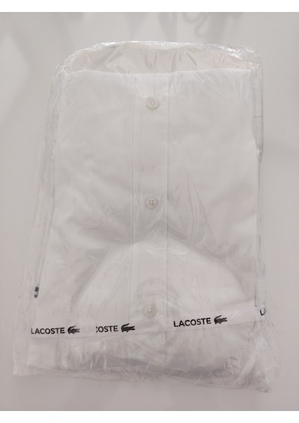 Erkek Slim Fit Düğmeli Yaka Beyaz Gömlek fırsatları