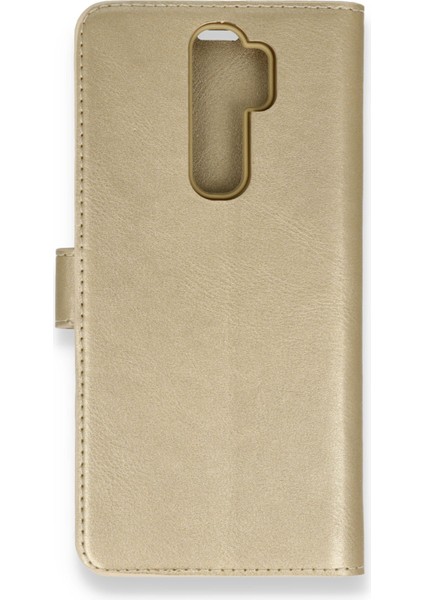 Xiaomi Redmi Note 8 Pro Kılıf Trend S Plus Kapaklı Kılıf - Gold Bstmy