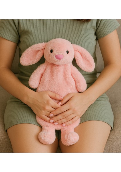 Legosh Pembe Tavşan Figürlü Peluş Su Torbası Kılıfı Sevimli ve Yumuşak Kılıf indirimleri