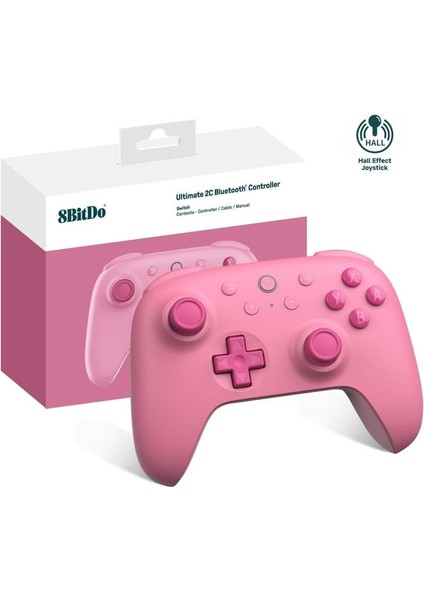 Nintendo Switch Ultimate 2c Bluetooth Kablosuz Controller (Pembe)