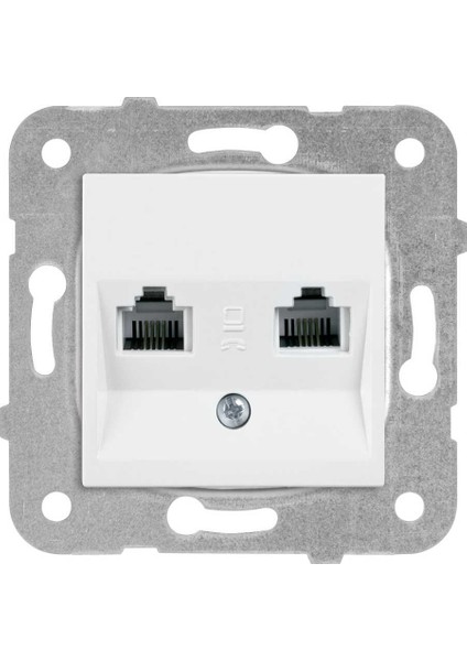 Viko Karre Beyaz Ikili Numeris Telefon Prizi Mekanizma