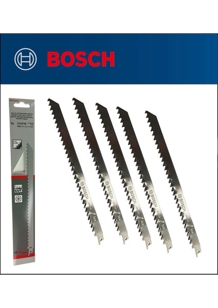 - Tilki Kuyruğu Bıçağı S 1211 K - Buz ve Kemik Kesme 2608652900 5'li Paket