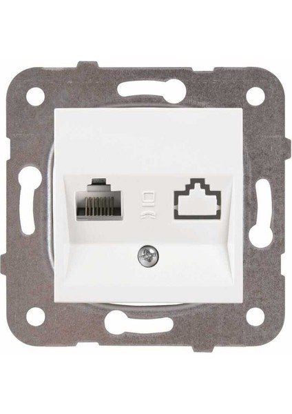 Viko Karre Beyaz Numeris Telefon Prizi Mekanizma