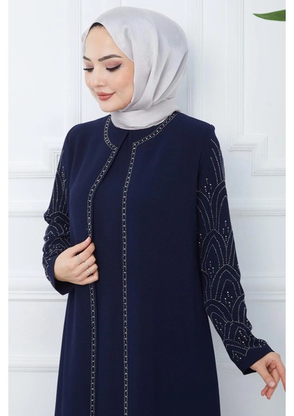 Kolu Taşlı Büyük Beden Anne Elbisesi fırsatları