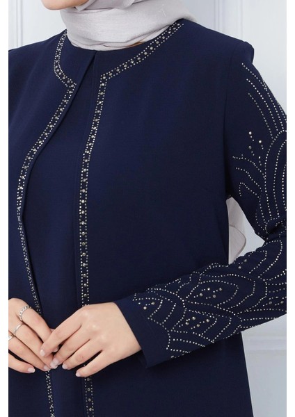 Kolu Taşlı Büyük Beden Anne Elbisesi indirimleri