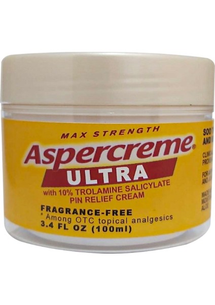 Aspercreme Pain Cream 100 ml Sırt Bel Kas Omur Fittık Iskelet Agrılarınız Için Krem