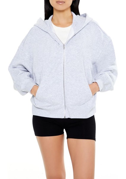 Kapüşonlu Fermuarlı Sweatshirt