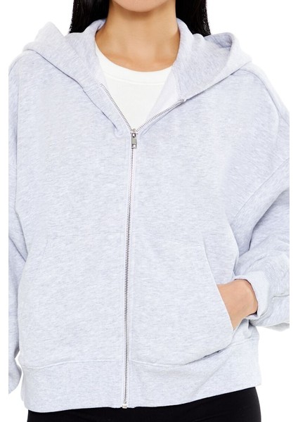 Kapüşonlu Fermuarlı Sweatshirt