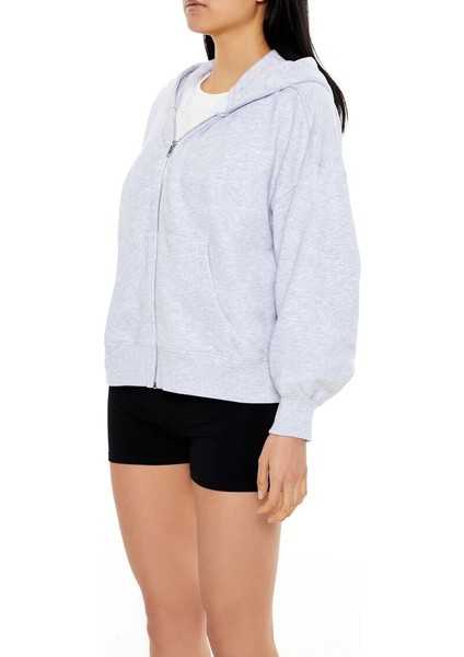 Kapüşonlu Fermuarlı Sweatshirt