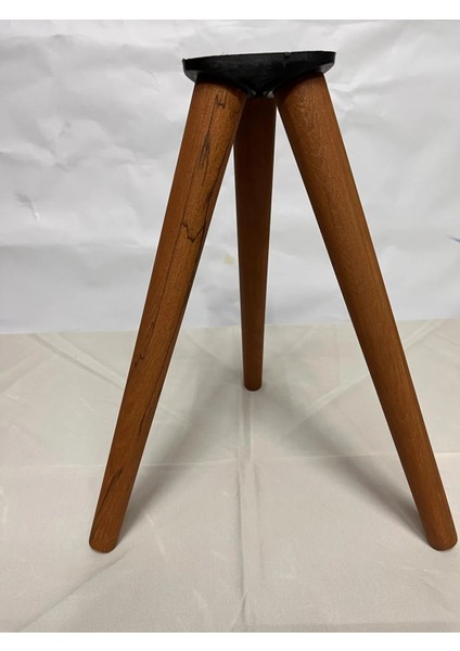 Ahşap Sehpa Ayağı 9’lu Set – Koyu Meşe Konik Ayak 38-41-44 cm Aparat ve Vidalar Dahil Mobilya Ayak Seti