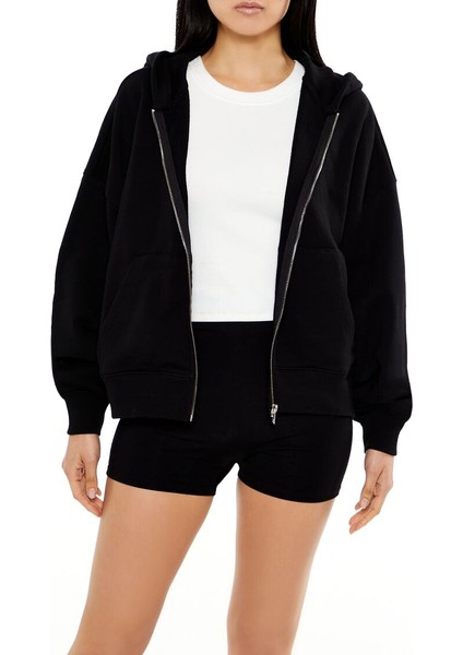 Kapüşonlu Fermuarlı Sweatshirt