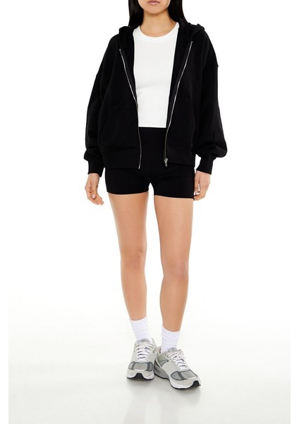 Kapüşonlu Fermuarlı Sweatshirt