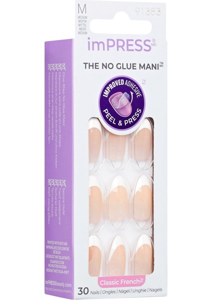 Kendinden Yapışkanlı Takma Tırnak Uzun Oval French modelleri