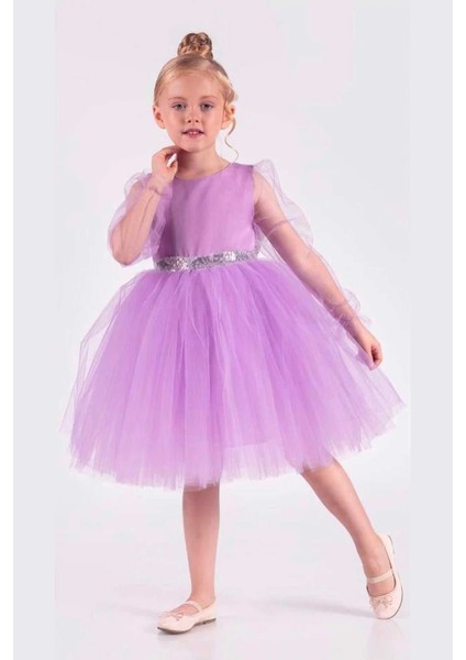 Abiye Elbise Kız Çocuk Melek Kanatlı