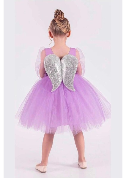 Abiye Elbise Kız Çocuk Melek Kanatlı fiyatları