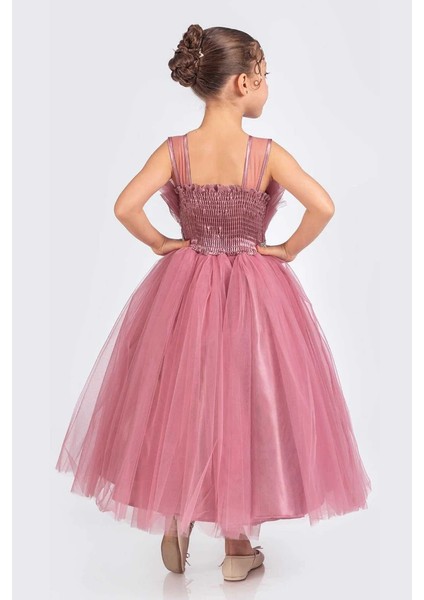 Saten Abiye Sırt Gipeli Askılı Elbise modelleri