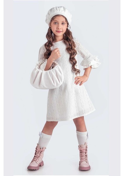 Valon Kesim Elbise Şapkalı Çantalı