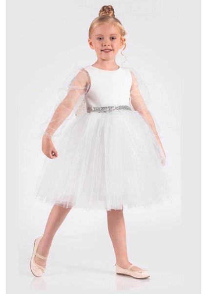 Abiye Elbise Kız Çocuk Melek Kanatlı