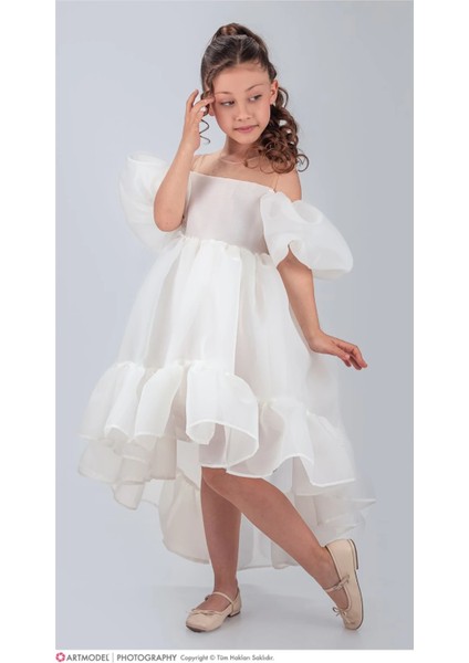 Kuyruklu Kız Çocuk Abiye Elbise Karolin Kumaş fiyatları