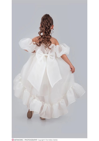 Kuyruklu Kız Çocuk Abiye Elbise Karolin Kumaş fırsatları