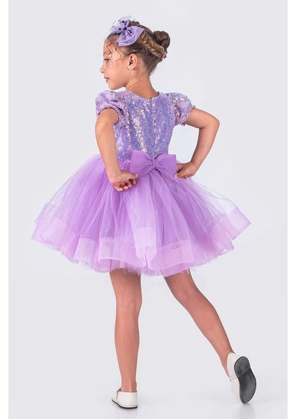 Kız Çocuk Balerin Elbise Kısa Kol Tütü Etek Pul Payetli Düğün ve Parti İçin fırsatları
