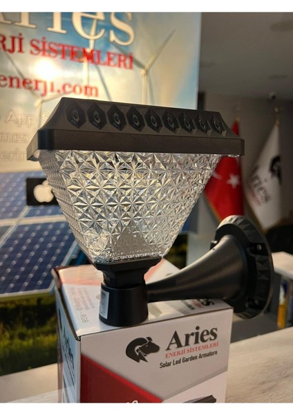 Aries Güneş Enerjili Kumandalı Her Renk Yanabilen Profesyonel Duvar Apiliği