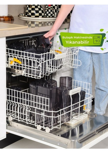 8’li Saklama Kabı Seti: 1300 ml & 2000 ml – Sızdırmaz, Şık ve Pratik Çözüm