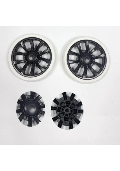 Pazar Arabası 17X17CM Teker Takımı Plastik Siyah Beyaz fiyatları