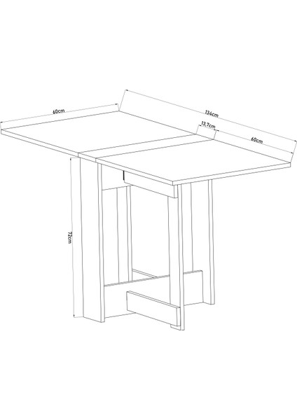 DF01109BR Portatif Pratik Katlanır Masa Mutfak ve Yemek Masası indirimleri