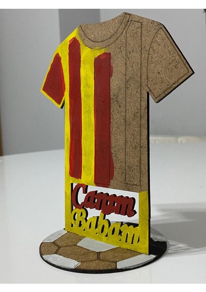 Babalar Günü Hediyesi Canım Babama Ahşap Boyama Forma Taraftar Temalı 15 Adet