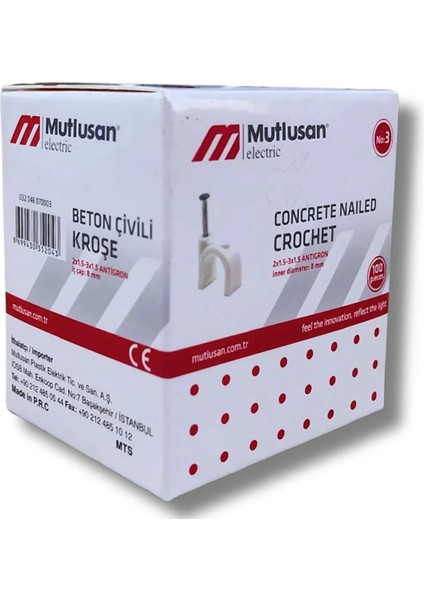 3 No Kablo Kroşesi 100ADET