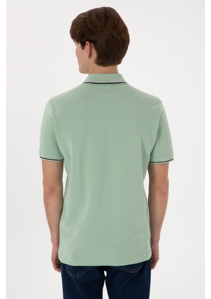 Erkek Su Yeşili Tişört Basic 50306011-VR048
