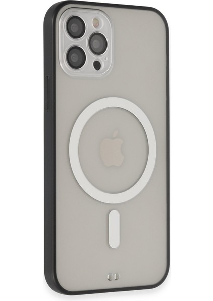 Iphone 12 Pro Kılıf Grand Magneticsafe Kapak - Siyah Bstmy