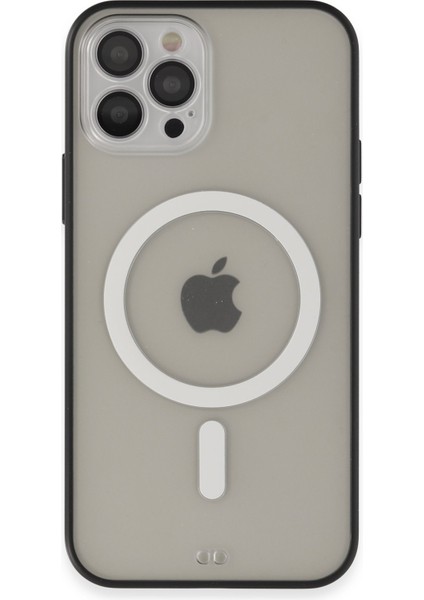 Iphone 12 Pro Kılıf Grand Magneticsafe Kapak - Siyah Bstmy