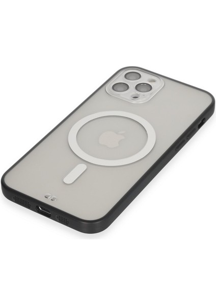Iphone 12 Pro Kılıf Grand Magneticsafe Kapak - Siyah Bstmy