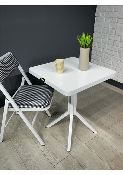 Zeren Kare Balkon Masası Mutfak Yemek Masası 60 cm modelleri