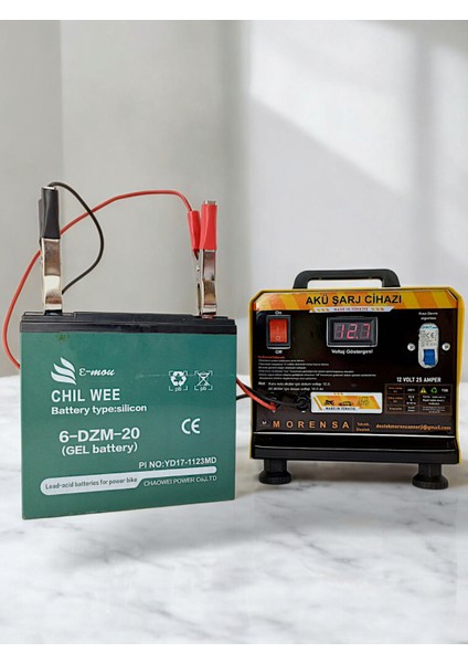 12 Volt 25 Amper Akü Şarj Cihazı