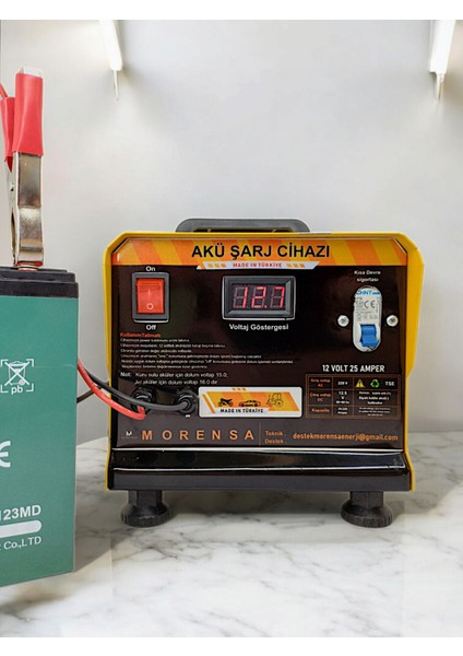 12 Volt 25 Amper Akü Şarj Cihazı