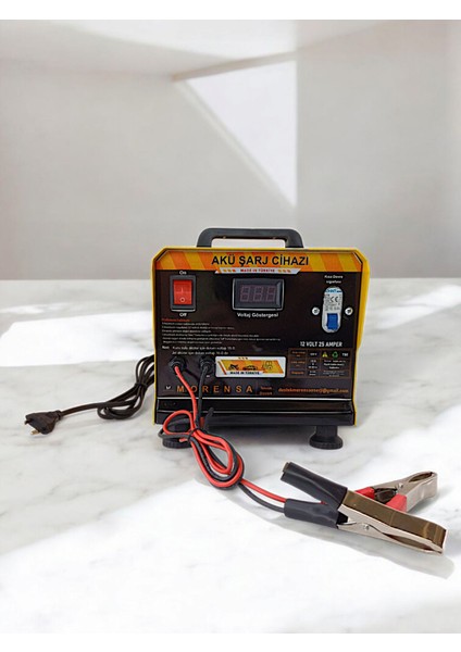 12 Volt 25 Amper Akü Şarj Cihazı