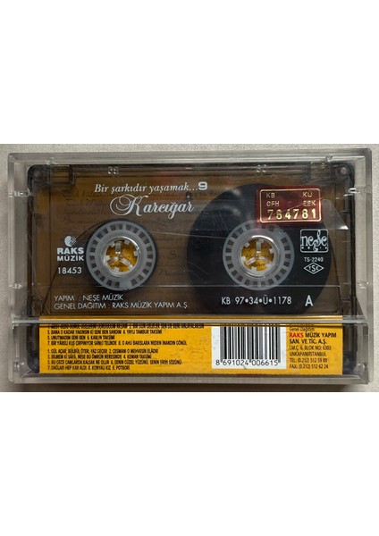 Karcığar Bir Şarkıdır Yaşamak 9 Kaset (Orjnal Dönem Baskı Kaset)