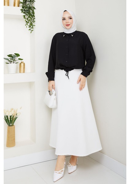 Kadın Taş Detaylı Gömlek -PMK423 fiyatları