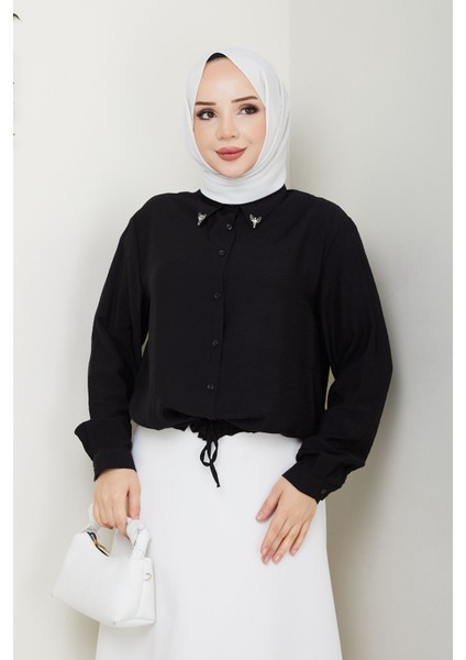 Kadın Taş Detaylı Gömlek -PMK423 indirimleri